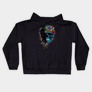 Floral Skull Kids Hoodie